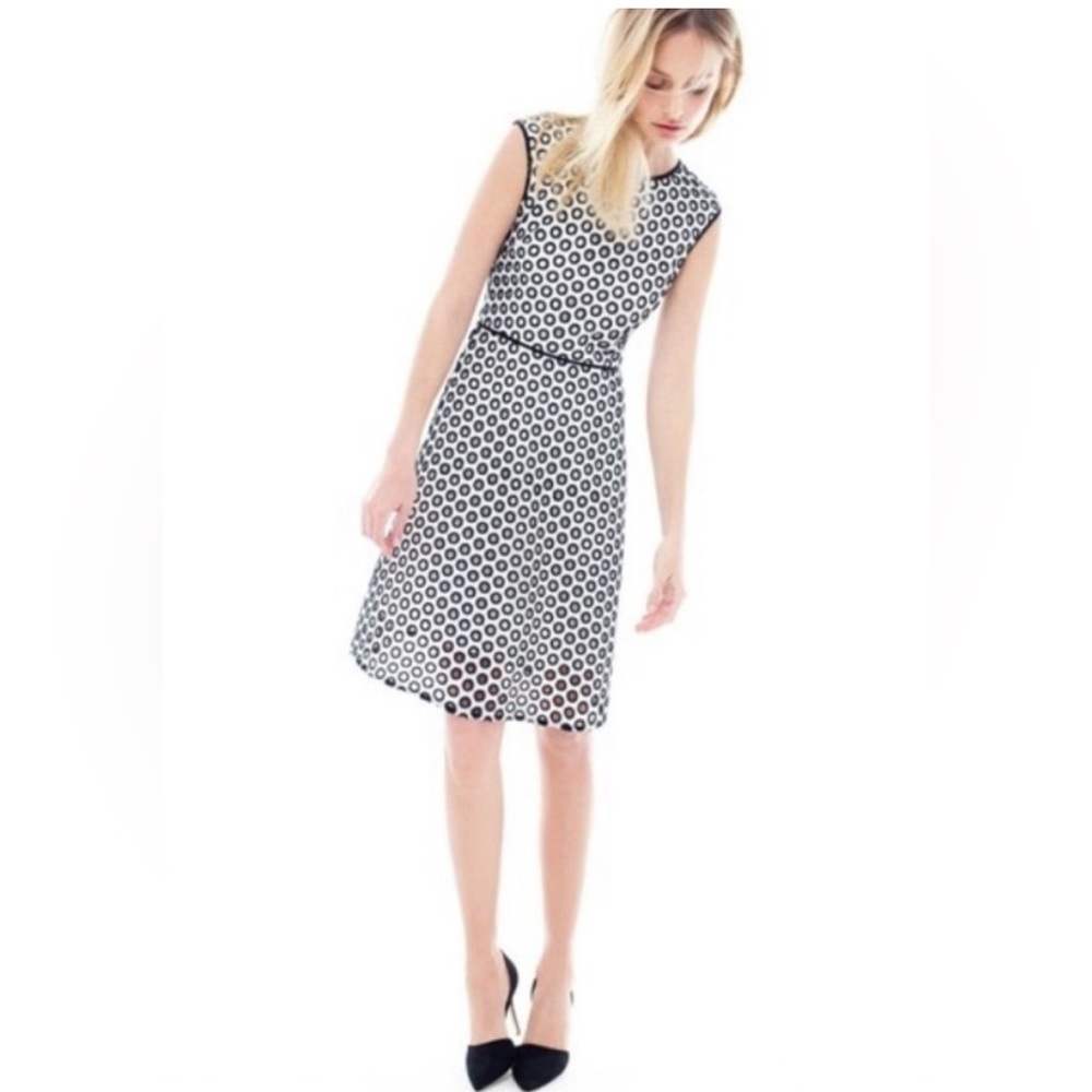 J. Crew Punched-Out Eyelet Sheath Dress, Size 6